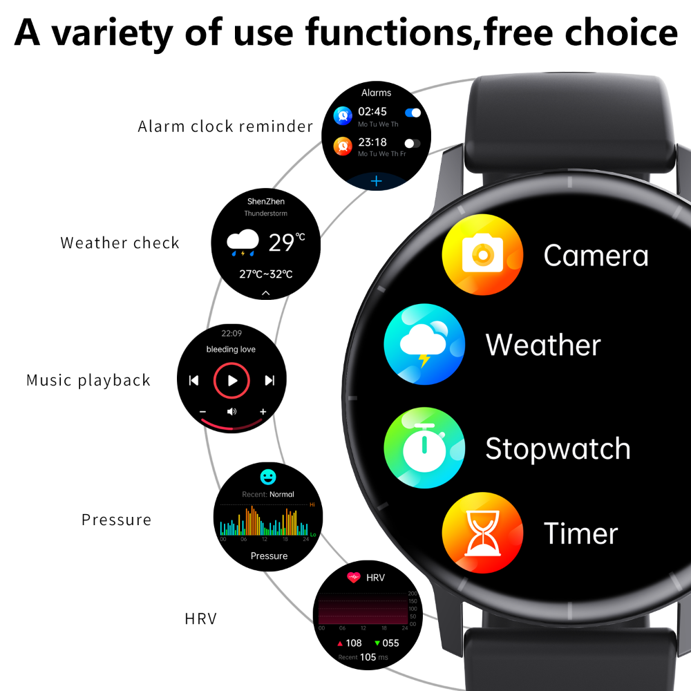 ECG monitor Smart Watch Non Invasive Blood Glucose Smart Watch with Blood Component Analysis